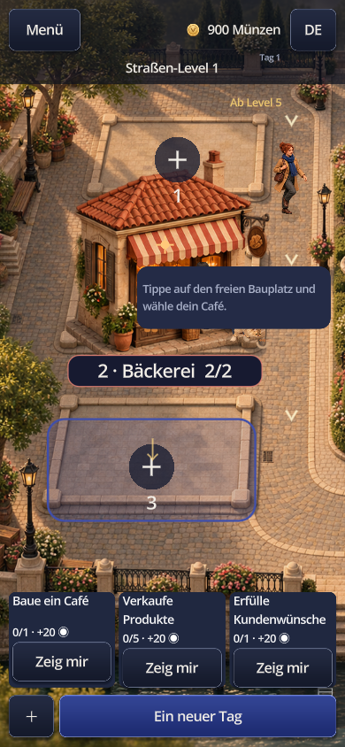 Straßenansicht im Spiel