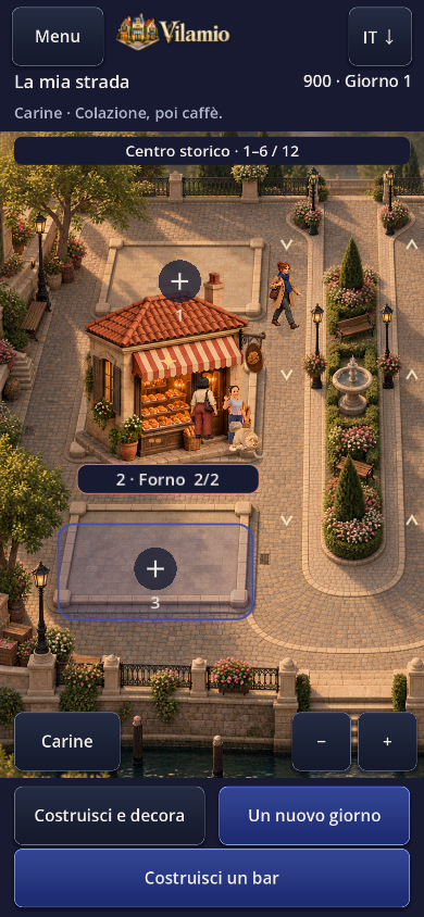 Vista della strada nel gioco